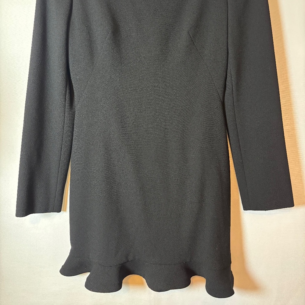 Alexander McQueen Black Mini Dress Embellished Long sleeves Size 6 - Picture 3 of 8
